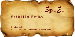 Szibilla Erika névjegykártya